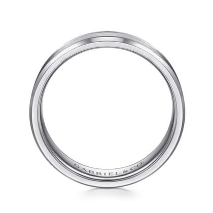 Charles - 14K White Gold 6mm - Men's Wedding Band in Satin Finish
