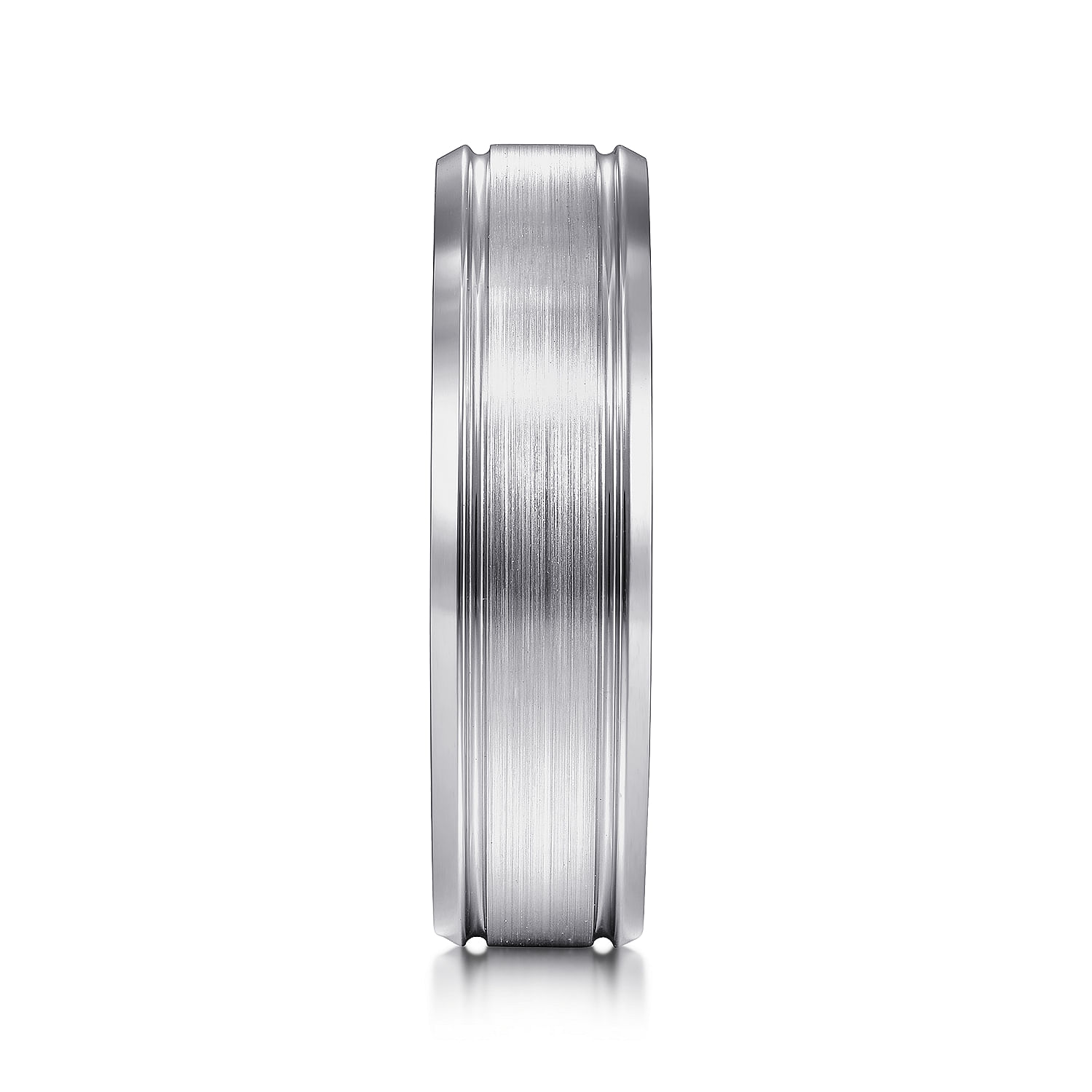 Charles - 14K White Gold 6mm - Men's Wedding Band in Satin Finish