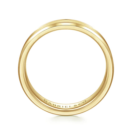 Charles - 14K Yellow Gold 6mm - Men's Wedding Band in Satin Finish