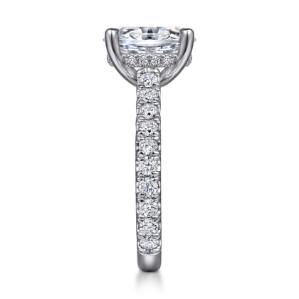 Charleston - 14K White Gold Oval Diamond Engagement Ring