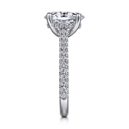 Charleston - 14K White Gold Oval Diamond Engagement Ring