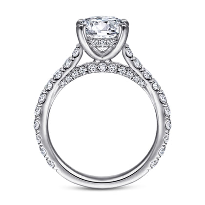 Charleston - 14K White Gold Round Diamond Engagement Ring