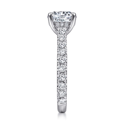 Charleston - 14K White Gold Round Diamond Engagement Ring