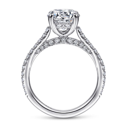 Charleston - 14K White Gold Round Diamond Engagement Ring