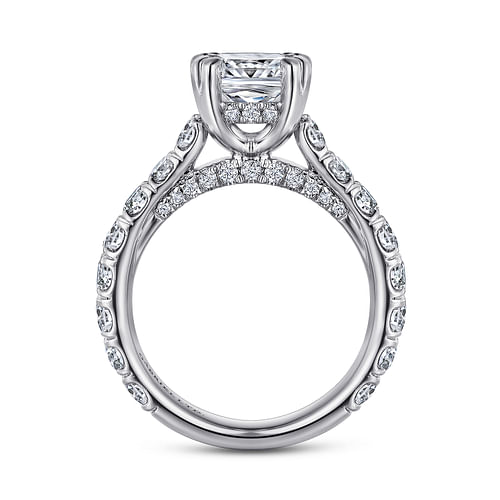 Charleston - 18K White Gold Cushion Cut Diamond Engagement Ring - 1.43 ct - Shot 2