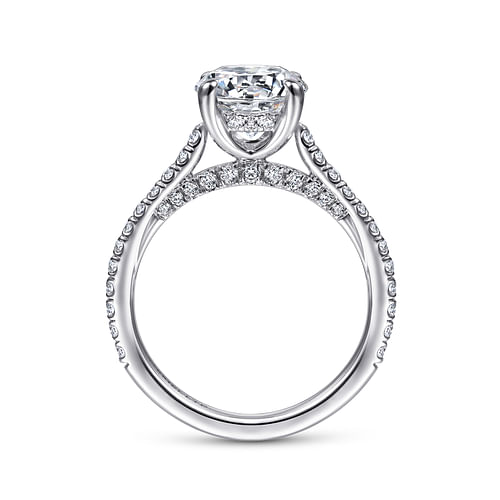 Charleston - 18K White Gold Round Diamond Engagement Ring - 0.52 ct - Shot 2