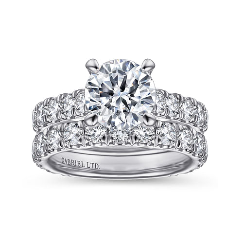 Charleston - 18K White Gold Round Diamond Engagement Ring - 1.43 ct - Shot 4