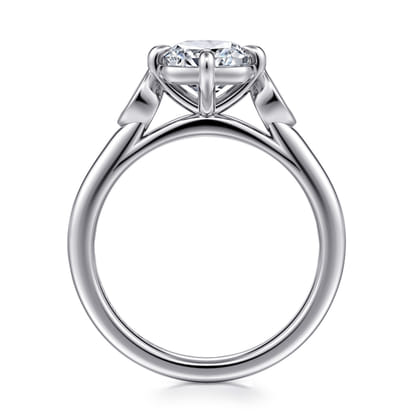 Charli - 14K White Gold Cushion Cut Three Stone Diamond Engagement Ring