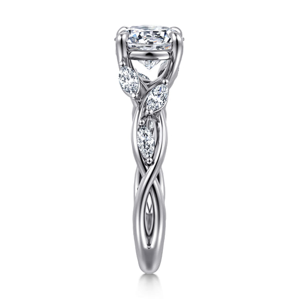 14K White Gold Split Shank Round Diamond Engagement Ring @ $3050. Shop ...