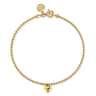 Charm Bracelet Heart 14K Yellow Gold Bujukan