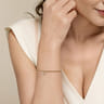Charm Bracelet Heart 14K Yellow Gold White Sapphire Bujukan