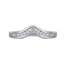 Curved Wedding Ring in 14k White Gold with Round Natural Diamond at Gabriel & Co.
