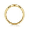 Curved Wedding Ring in 14k Yellow Gold with Round  at Gabriel & Co.