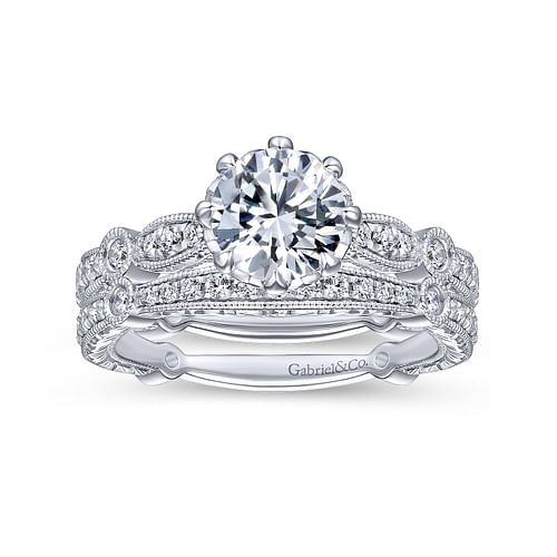 Cheyenne - Platinum Round Diamond Engagement Ring - 0.45 ct - Shot 4