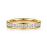 Straight Wedding Ring in 14k Yellow Gold with Princess Cut Natural Diamond at Gabriel & Co.