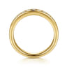 Straight Wedding Ring in 14k Yellow Gold with Princess Cut Natural Diamond at Gabriel & Co.