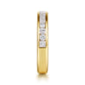 Straight Wedding Ring in 14k Yellow Gold with Princess Cut Natural Diamond at Gabriel & Co.