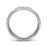 Christopher - 14K White 6mm - Engraved Men's Wedding Band in Satin Finish