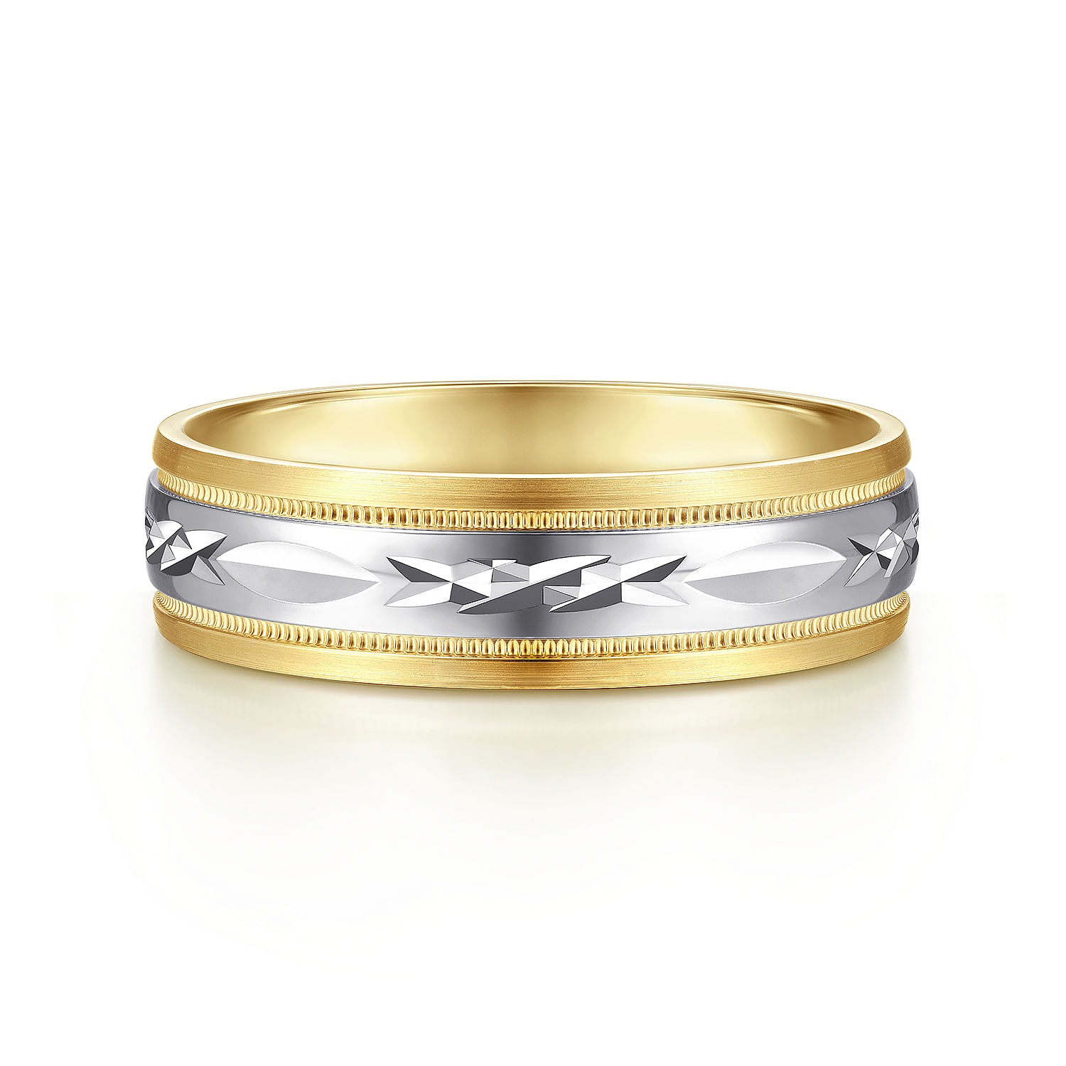 14K White Yellow 6mm Engraved new Men 14K White Yellow 6mm Engraved new Men