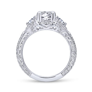 Chrystie - 14K White Gold Round Diamond Engagement Ring