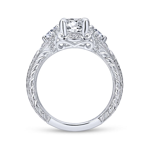 Chrystie - 14K White Gold Round Diamond Engagement Ring - 0.44 ct - Shot 2