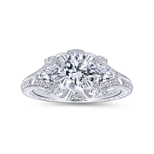 Chrystie - 14K White Gold Round Diamond Engagement Ring