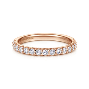 Ciada - 14K Rose Gold Shared Prong Diamond Wedding Band