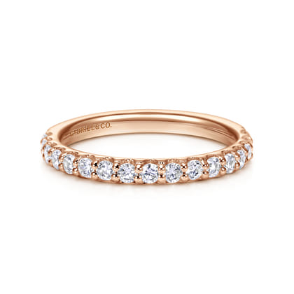 Ciada - 14K Rose Gold Shared Prong Diamond Wedding Band