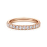 Straight Wedding Ring in 14k Rose Gold with Round Natural Diamond at Gabriel & Co.