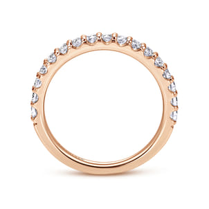 Ciada - 14K Rose Gold Shared Prong Diamond Wedding Band
