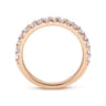 Straight Wedding Ring in 14k Rose Gold with Round Natural Diamond at Gabriel & Co.