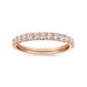 Straight Wedding Ring in 14k Rose Gold with Round Natural Diamond at Gabriel & Co.