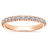 Straight Wedding Ring in 14k Rose Gold with Round Natural Diamond at Gabriel & Co.