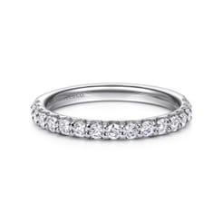 Ciada - 14K White Gold Shared Prong Diamond Wedding Band
