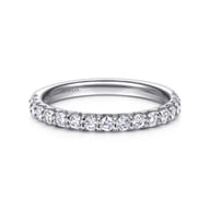 Ciada - 14K White Gold Shared Prong Diamond Wedding Band