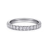 Straight Wedding Ring in 14k White Gold with Round Natural Diamond at Gabriel & Co.