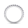 Straight Wedding Ring in 14k White Gold with Round Natural Diamond at Gabriel & Co.