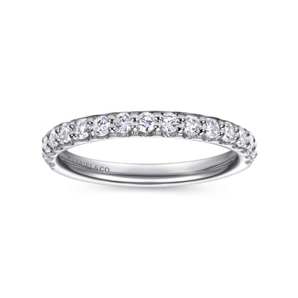 Ciada - 14K White Gold Shared Prong Diamond Wedding Band