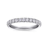 Straight Wedding Ring in 14k White Gold with Round Natural Diamond at Gabriel & Co.