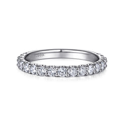 Ciada - 14K White Gold Shared Prong Diamond Wedding Band