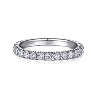 Ciada - 14K White Gold Shared Prong Diamond Wedding Band