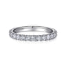 Straight Wedding Ring in 14k White Gold with Round Natural Diamond at Gabriel & Co.