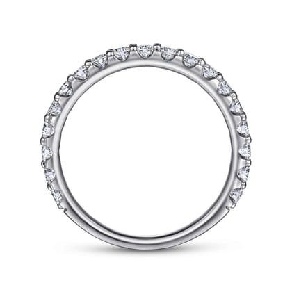 Ciada - 14K White Gold Shared Prong Diamond Wedding Band