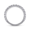 Straight Wedding Ring in 14k White Gold with Round Natural Diamond at Gabriel & Co.