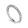 Straight Wedding Ring in 14k White Gold with Round Natural Diamond at Gabriel & Co.
