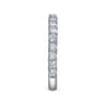 Straight Wedding Ring in 14k White Gold with Round Natural Diamond at Gabriel & Co.