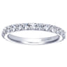 Straight Wedding Ring in 14k White Gold with Round Natural Diamond at Gabriel & Co.