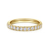Straight Wedding Ring in 14k Yellow Gold with Round Natural Diamond at Gabriel & Co.