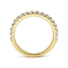 Straight Wedding Ring in 14k Yellow Gold with Round Natural Diamond at Gabriel & Co.