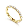 Straight Wedding Ring in 14k Yellow Gold with Round Natural Diamond at Gabriel & Co.